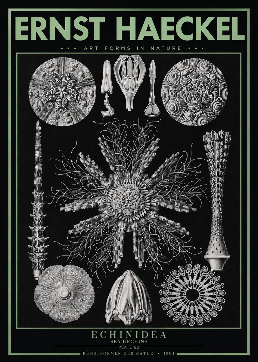 Ernst Haeckel Echinidea Sea Urchins No3 - Plakat