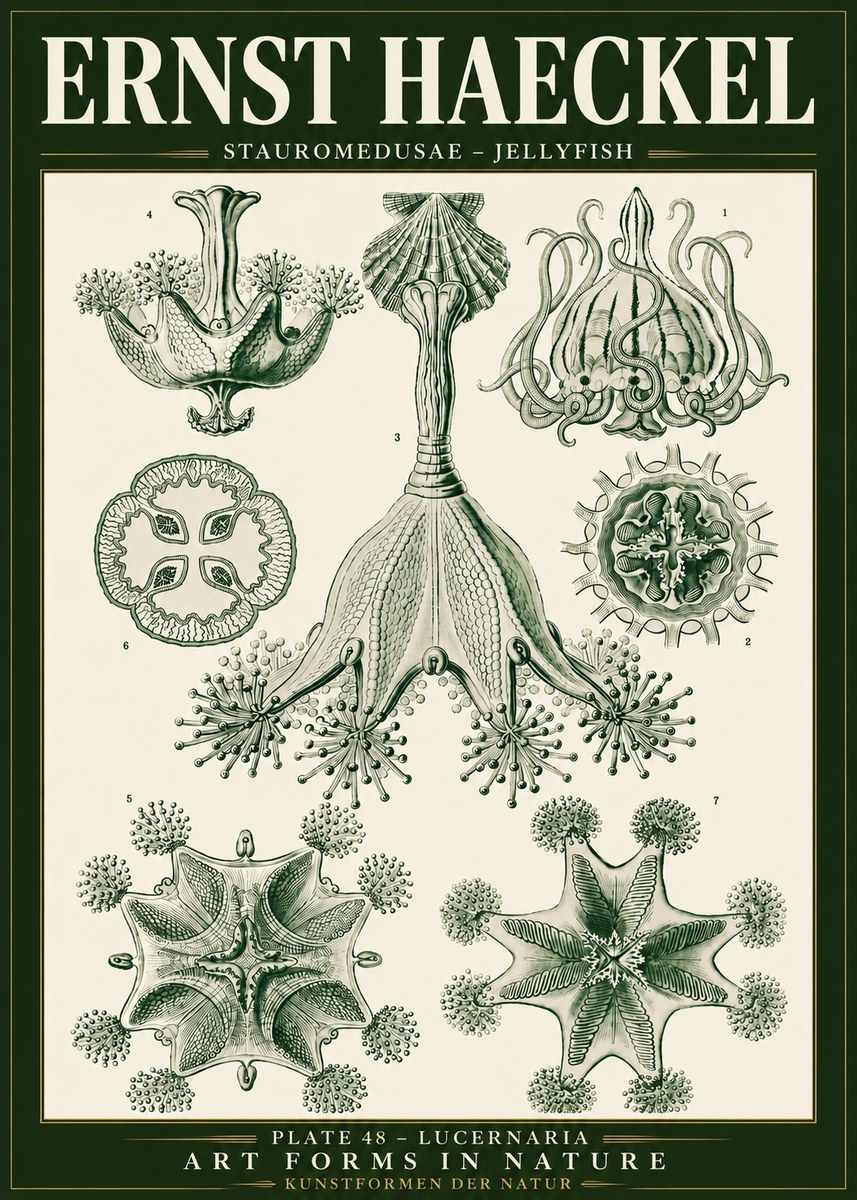 Ernst Haeckel Stauromedusae – Jellyfish No5 - Plakat