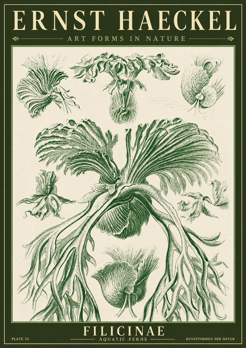 Ernst Haeckel Filicinae No4 - Plakat