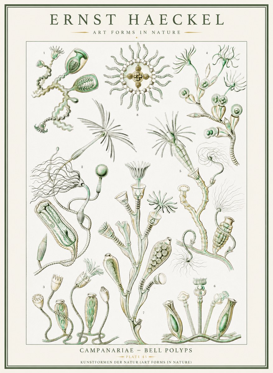 Ernst Haeckel Campanariae – Bell Polyps No1 - Plakat