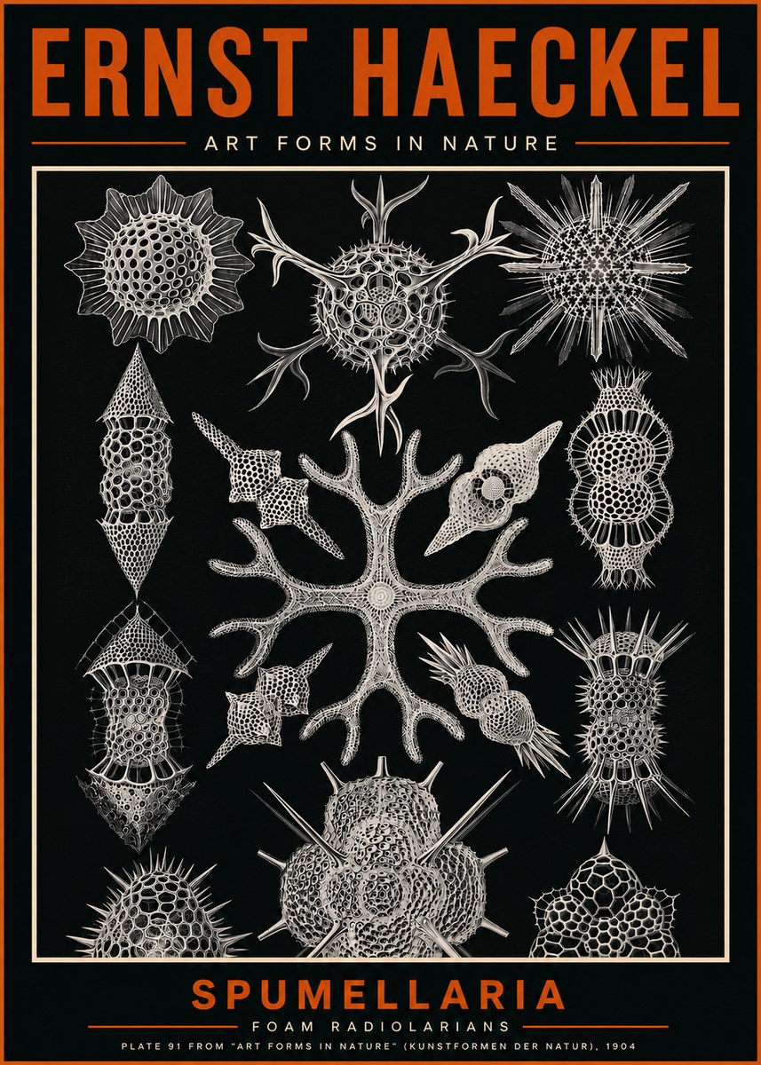 Ernst Haeckel Spumellaria No3 - Plakat