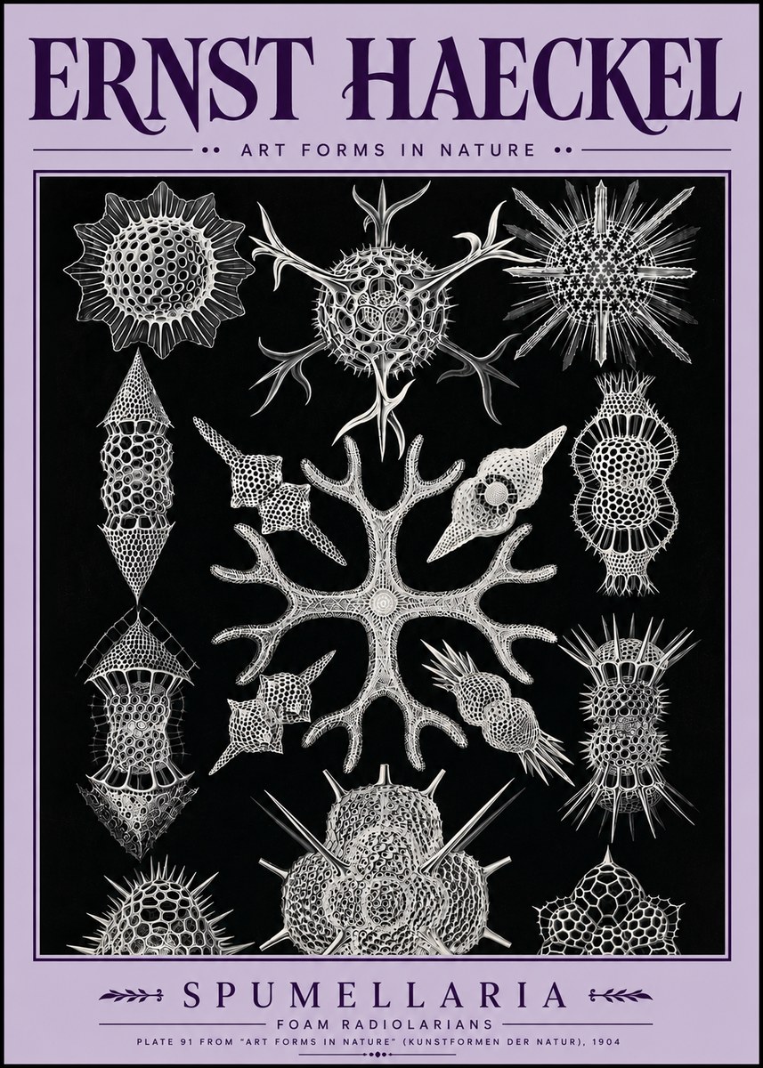 Ernst Haeckel Spumellaria No5 - Plakat
