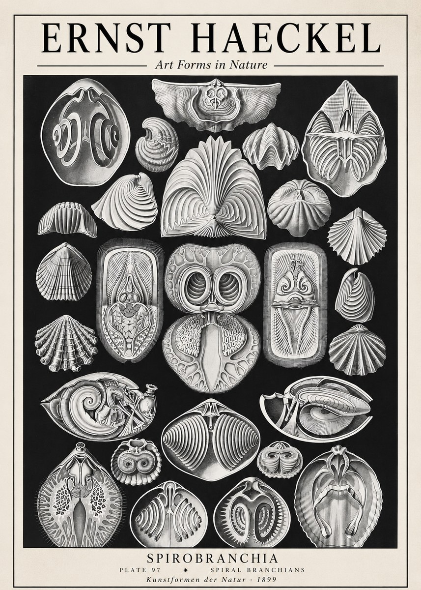 Ernst Haeckel Spirobranchia No1 - Plakat