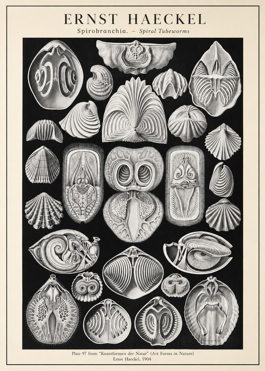 Ernst Haeckel Spirobranchia No3 - Plakat