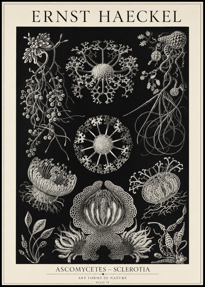 Ernst Haeckel Ascomycetes — Sac Fungi No5 - Plakat