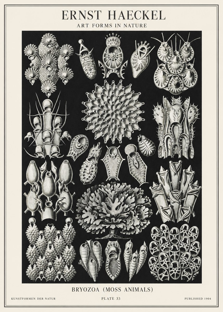 Ernst Haeckel Bryozoa No2 - Plakat