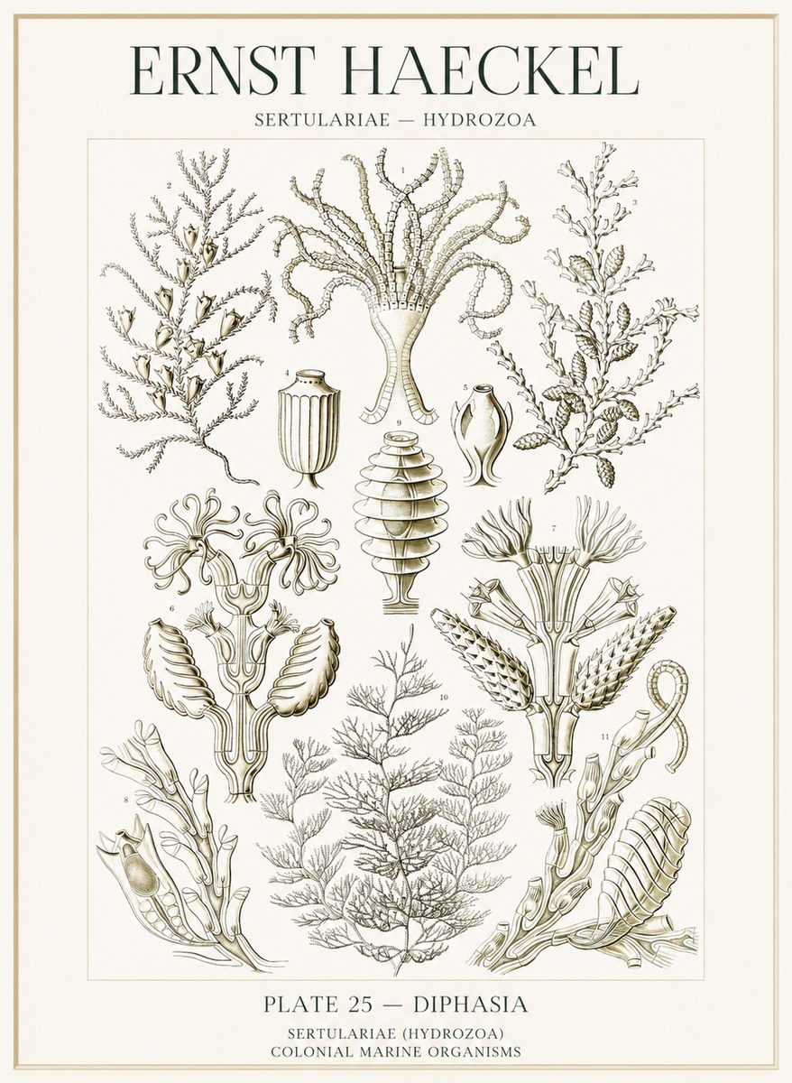 Ernst Haeckel Sertulariidae No2 - Plakat