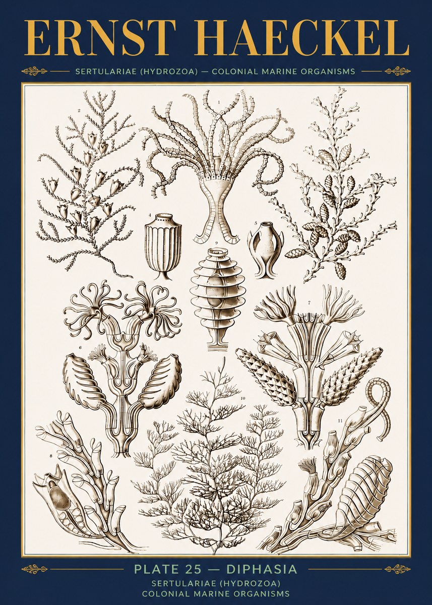 Ernst Haeckel Sertulariidae No5 - Plakat