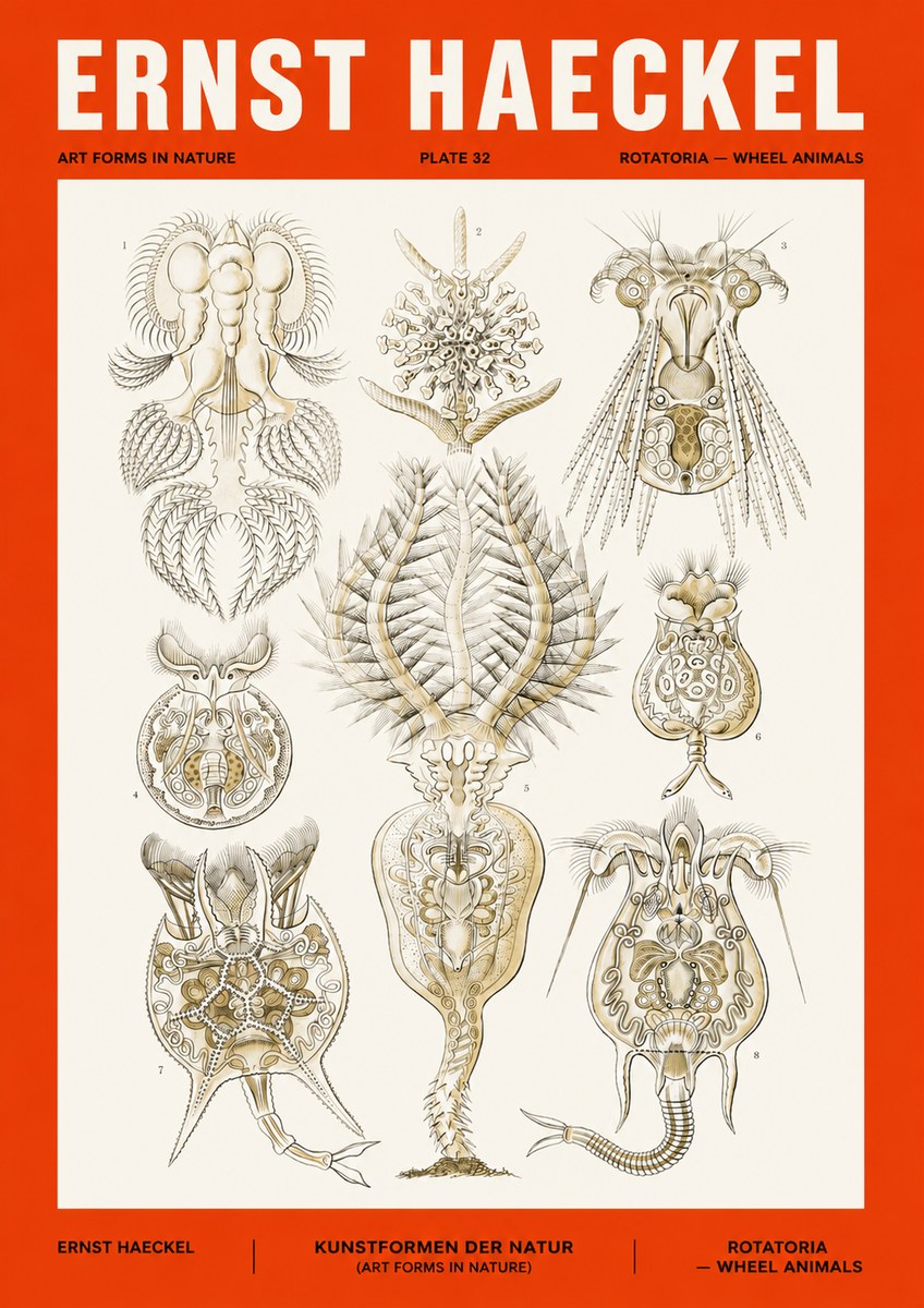 Ernst Haeckel Rotatoria - Wheel Animals No4 - Plakat