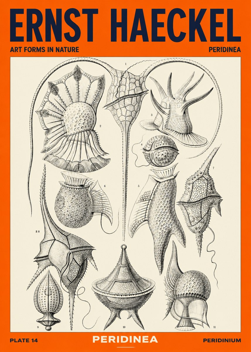Ernst Haeckel Peridinea No4 - Plakat