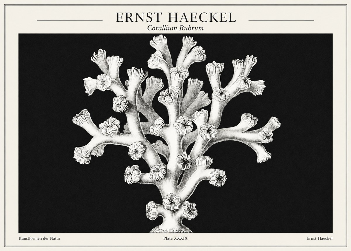 Ernst Haeckel Corallium Rubrum I No1 - Plakat