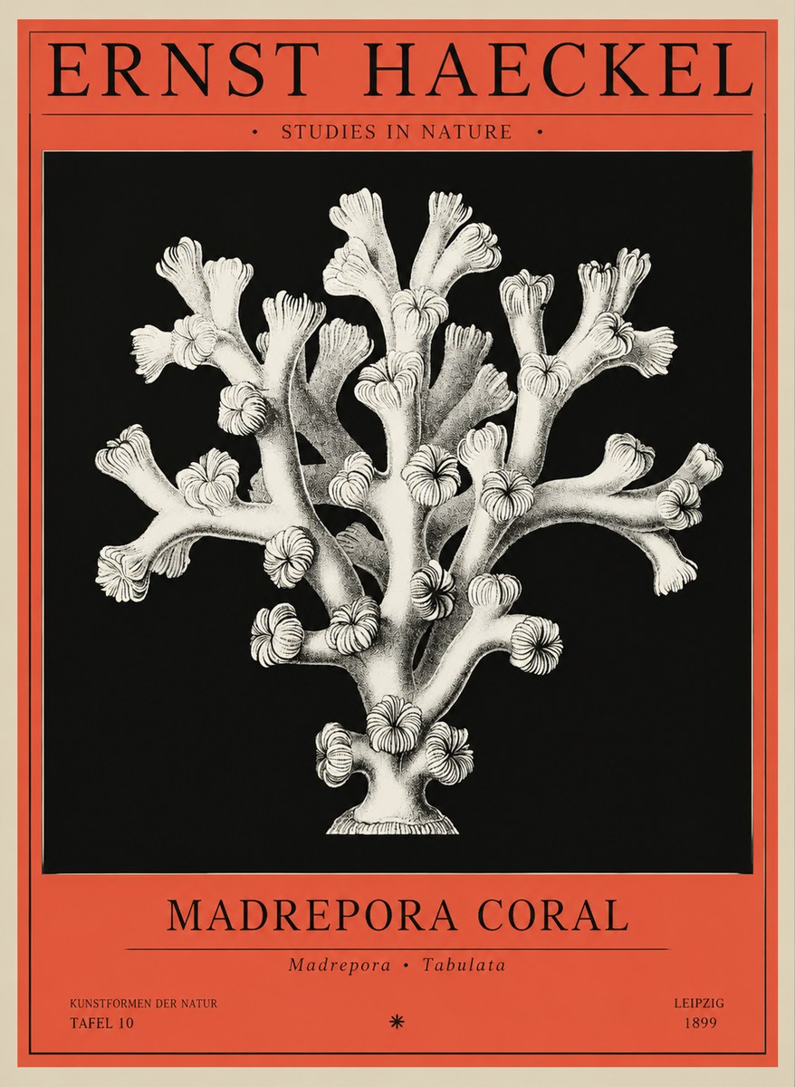 Ernst Haeckel Corallium Rubrum I No3 - Plakat