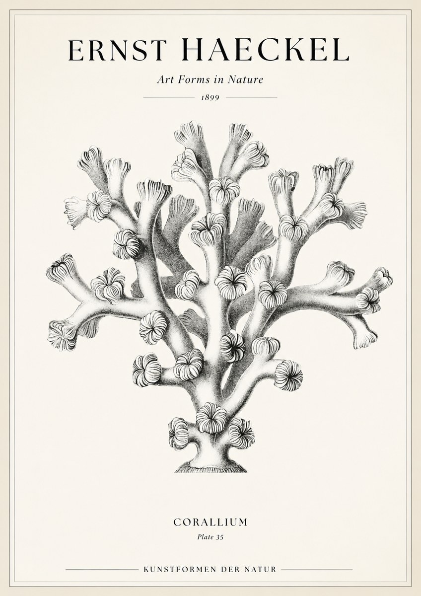 Ernst Haeckel Corallium Rubrum II No2 - Plakat
