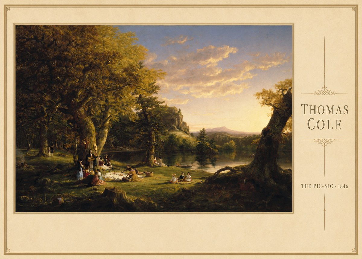 Thomas Cole The Pic-nic I No3 - Plakat