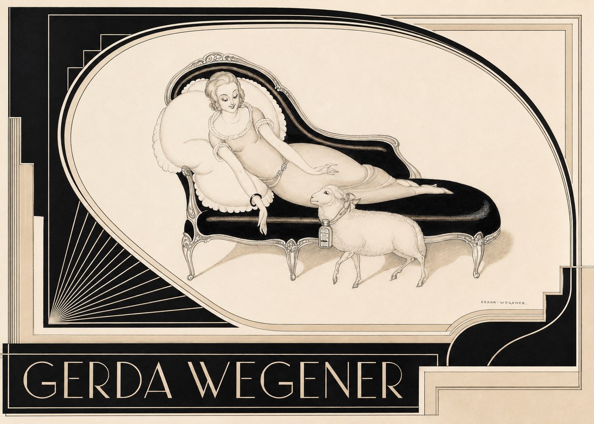 Gerda Wegener Lady with Lamb No2 - Plakat