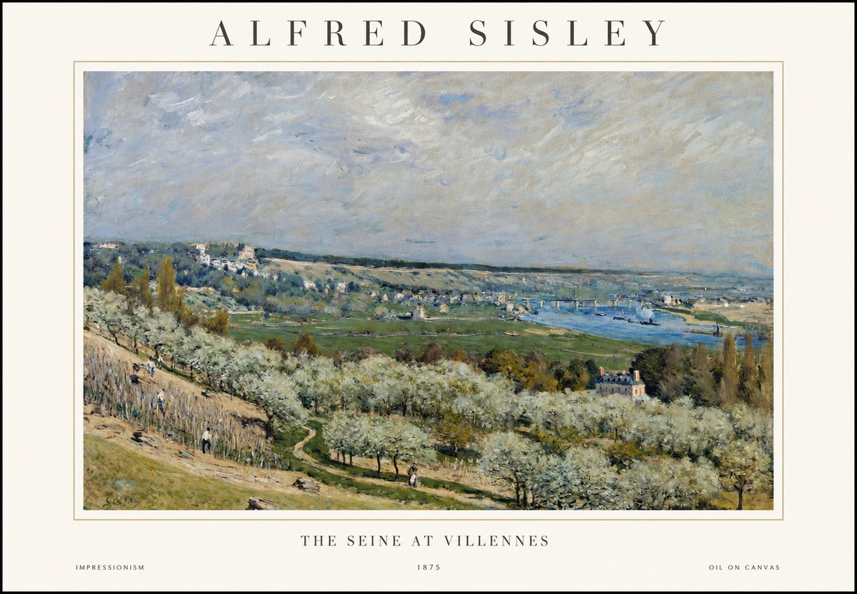 Sisley The Seine at Villennes No1 - Plakat