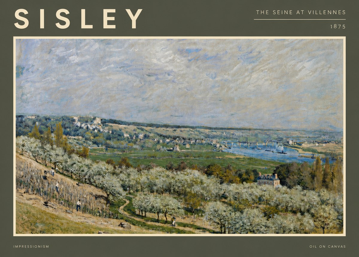 Sisley The Seine at Villennes No5 - Plakat
