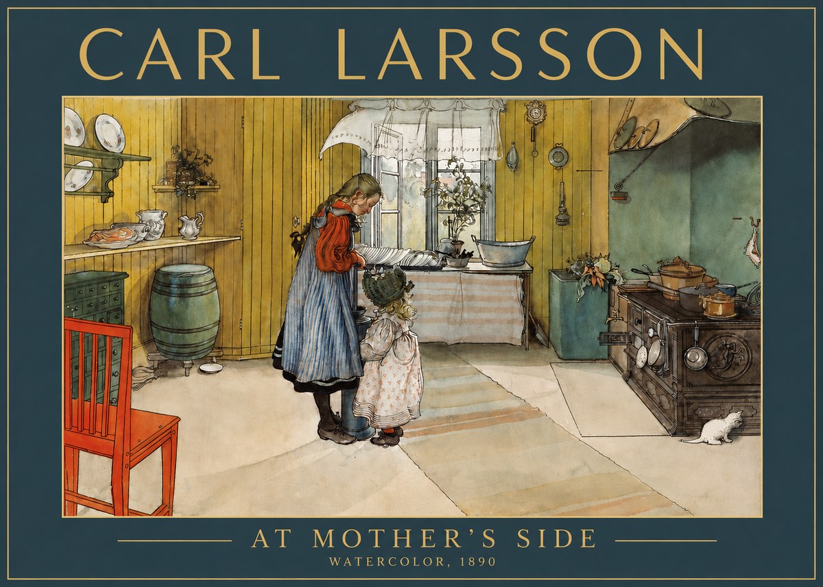 Carl Larsson At Mother's Side No3 - Plakat
