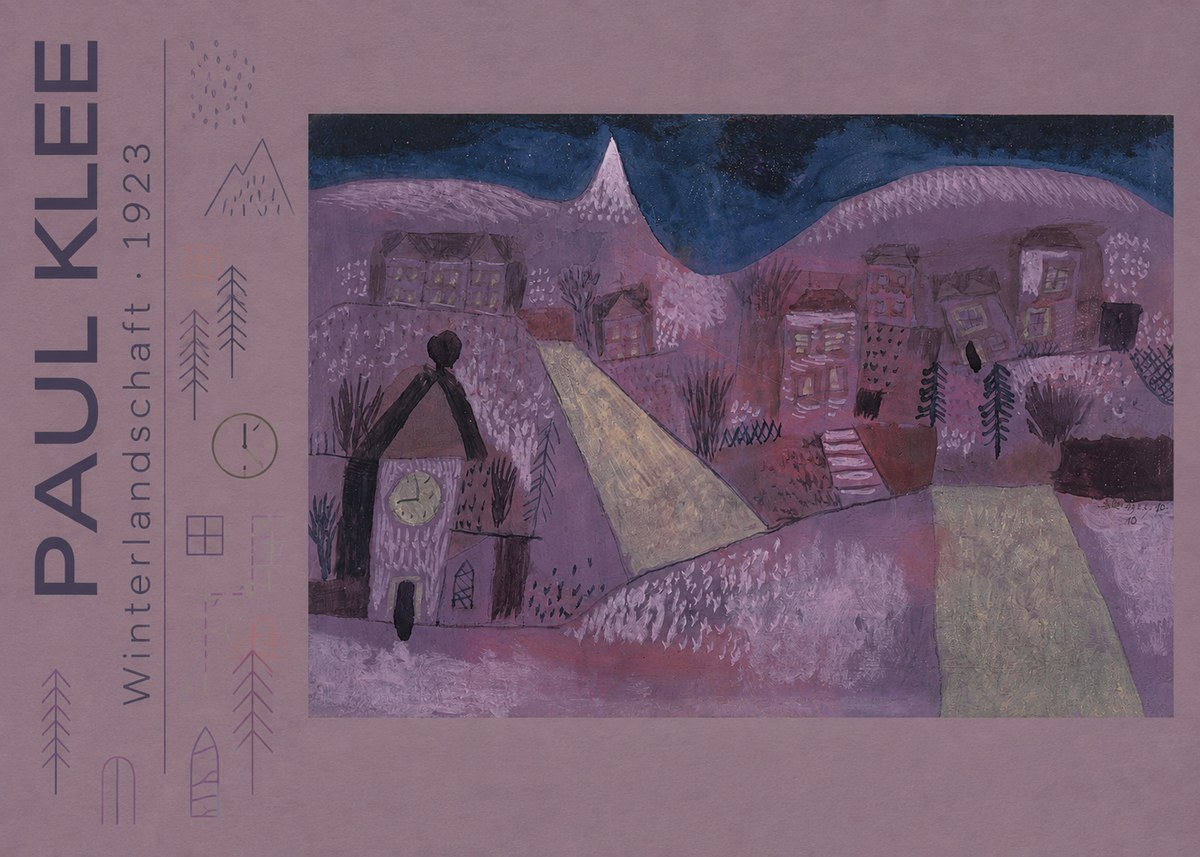 Paul Klee Winterlandschaft No2 - Plakat