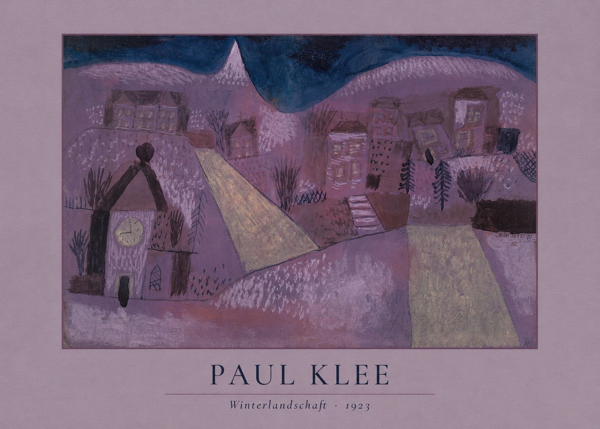 Paul Klee Winterlandschaft No4 - Plakat