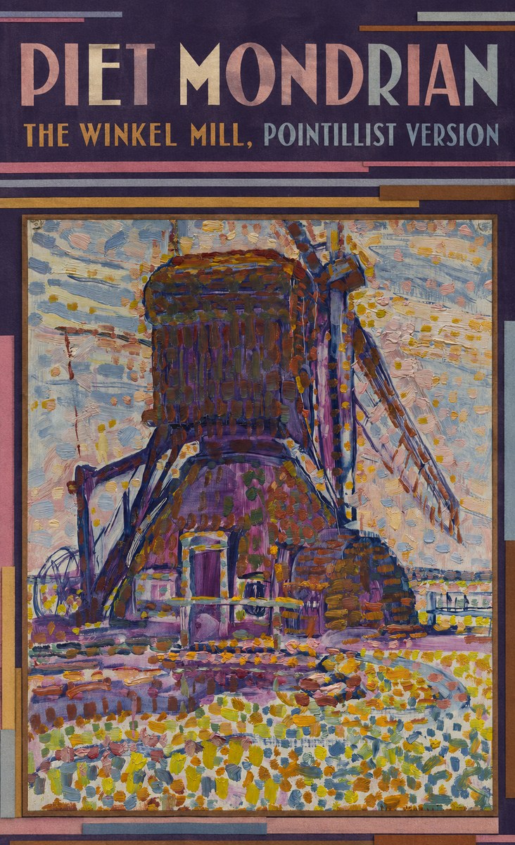Piet Mondrian The Winkel Mill, Pointillist Version No6 - Plakat
