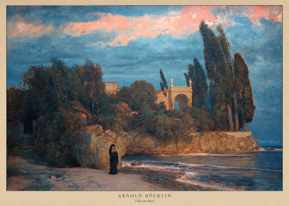 Arnold Böcklin Villa Am Meer No2 - Plakat