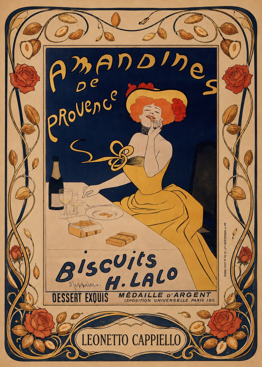 Leonetto Cappiello Amandines De Provence Biscuits H. Lalo I No5 - Plakat