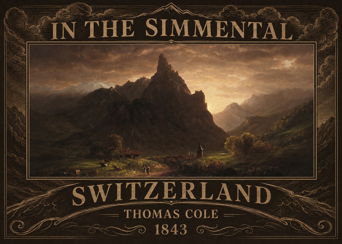 Thomas Cole In the Simmental, Switzerland No5 - Plakat