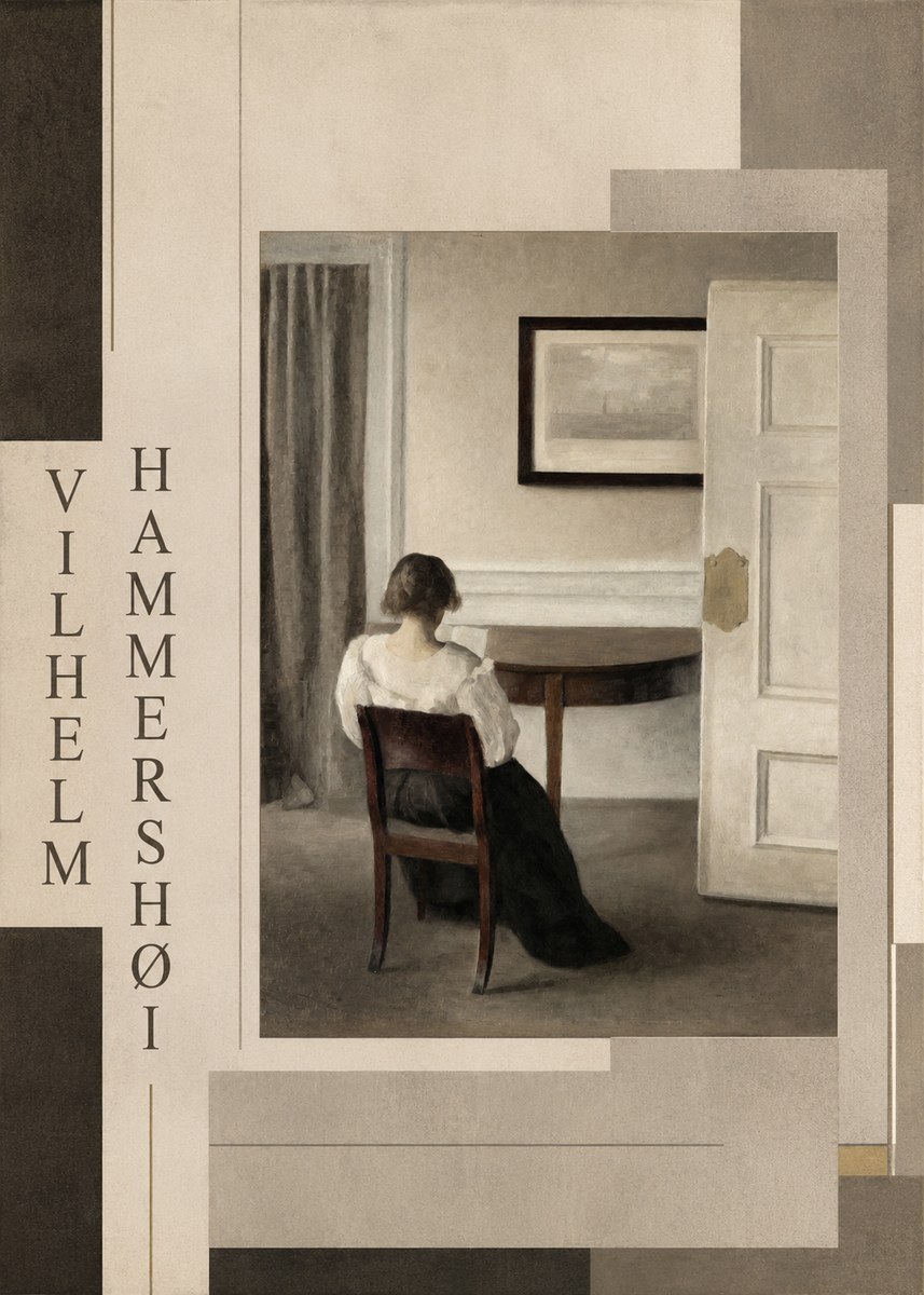 Vilhelm Hammershøi Interior with a Woman, Strandgade 30 No4 - Plakat