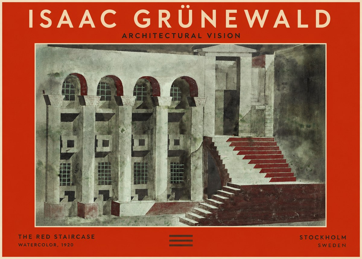 Isaac Grünewald The Steps of Silence No3 - Plakat