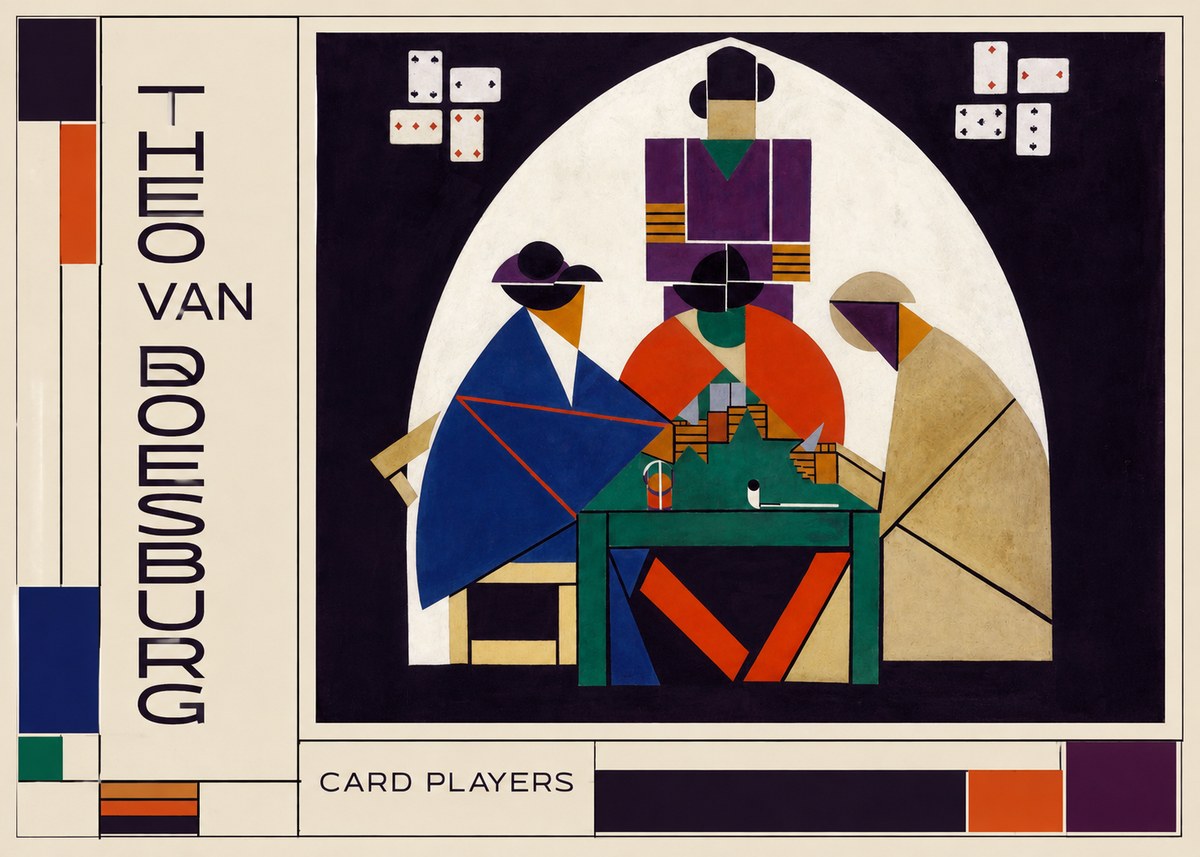 Theo van Doesburg Card Players No1 - Plakat