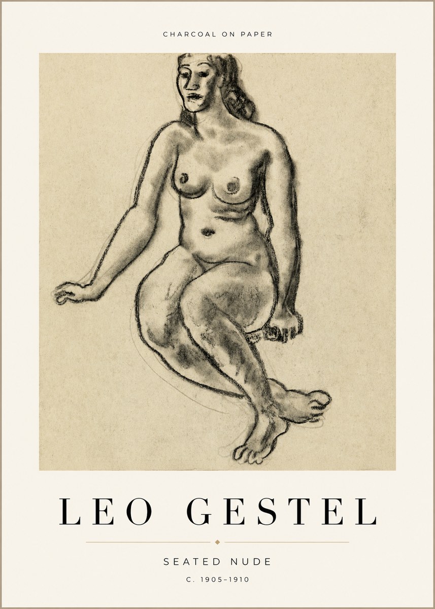 Leo Gestel Seated Nude No1 - Plakat