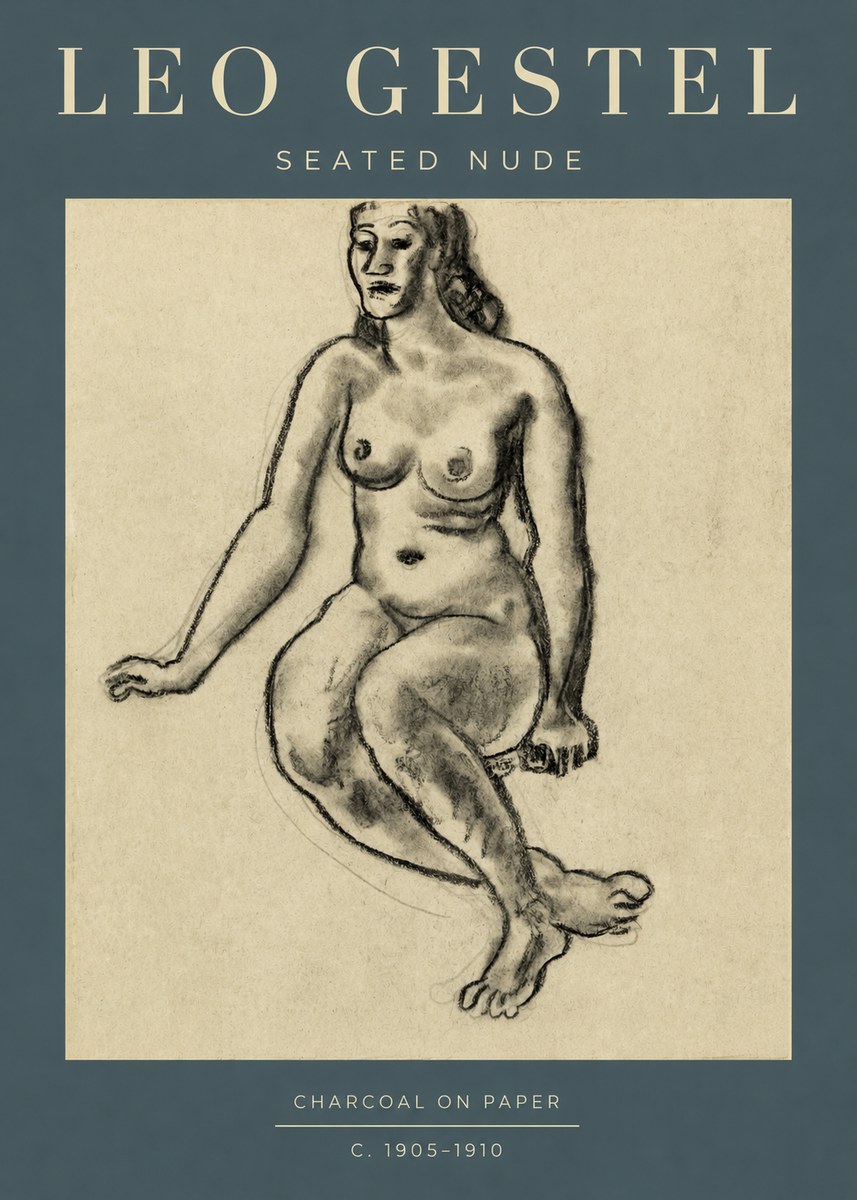 Leo Gestel Seated Nude No2 - Plakat