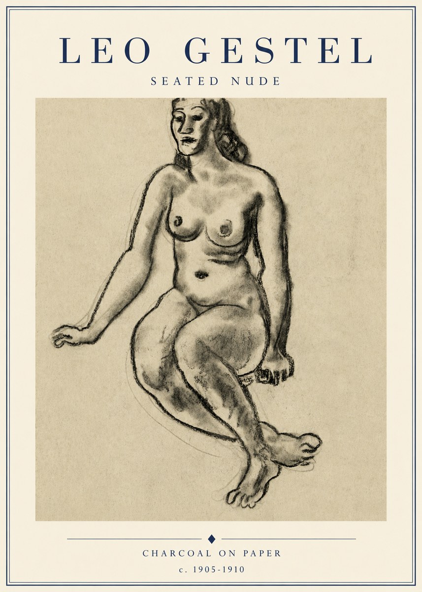 Leo Gestel Seated Nude No5 - Plakat
