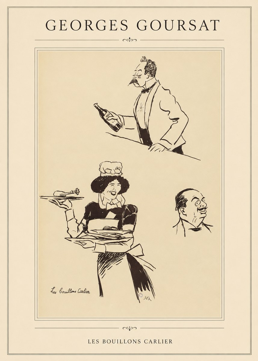 Georges Goursat Les Bouillons Carlier I No1 - Plakat
