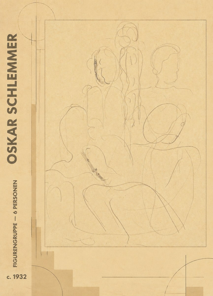 Oskar Schlemmer Figurengruppe - 6 Personen No5 - Plakat