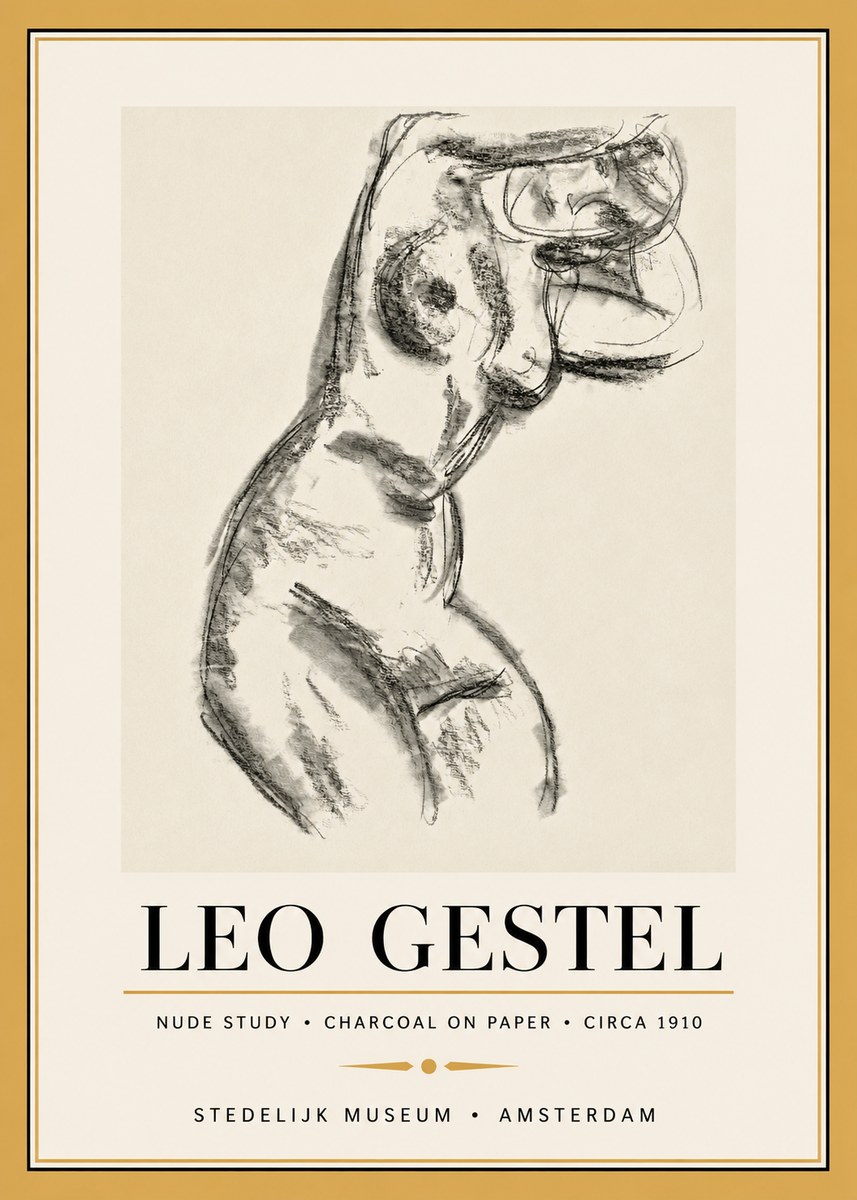 Leo Gestel Study of a Female Nude No5 - Plakat