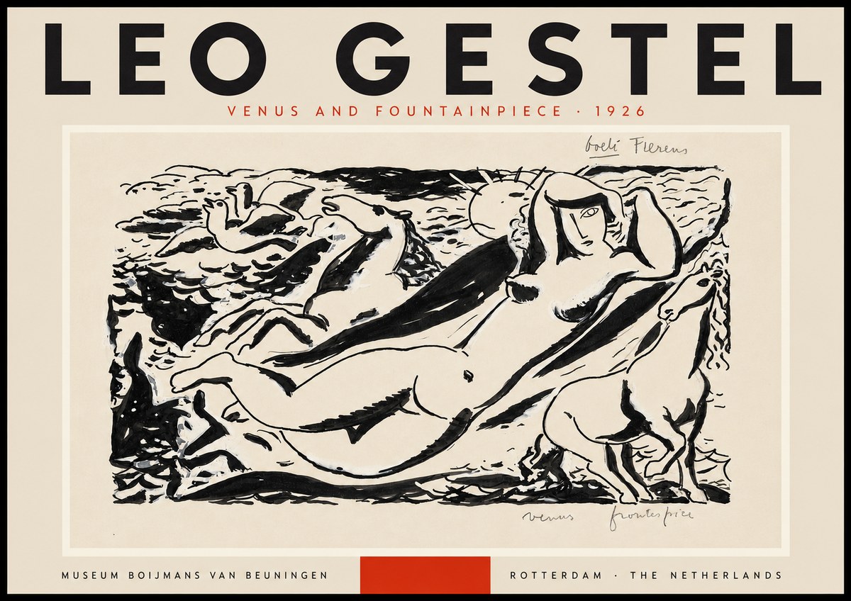 Leo Gestel Venus and Fountainpiece No3 - Plakat
