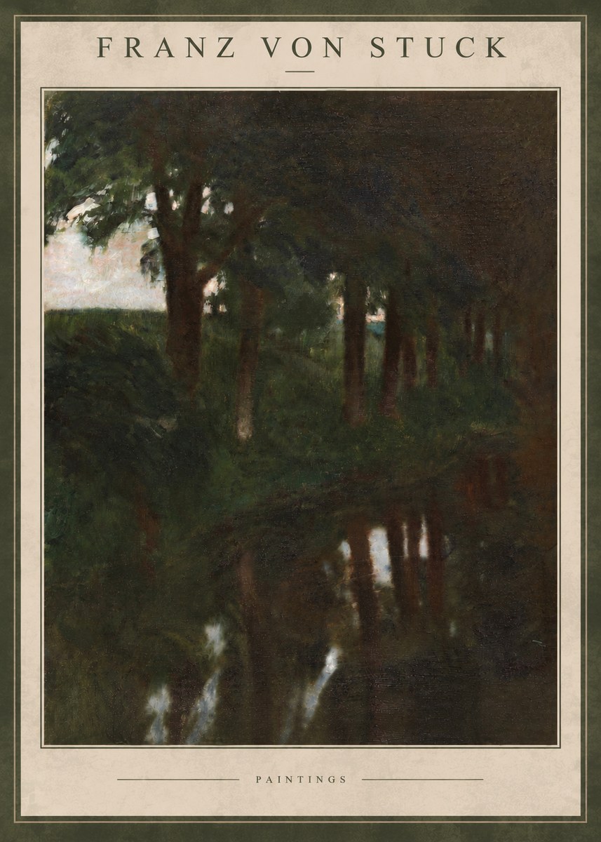 Franz von Stuck Woodland Reflections No4 - Plakat