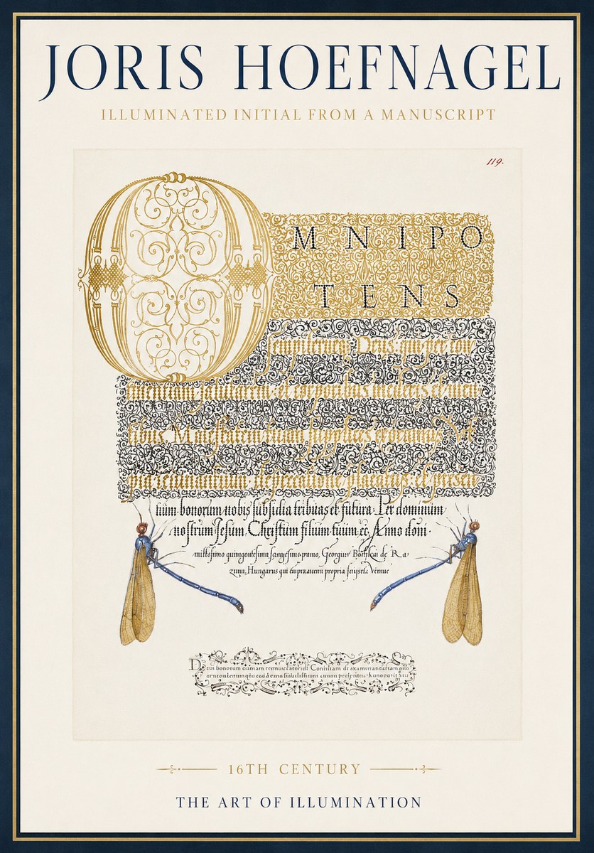 Joris Hoefnagel Omnipotens No4 - Plakat