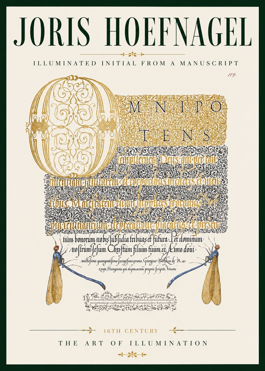 Joris Hoefnagel Omnipotens No6 - Plakat
