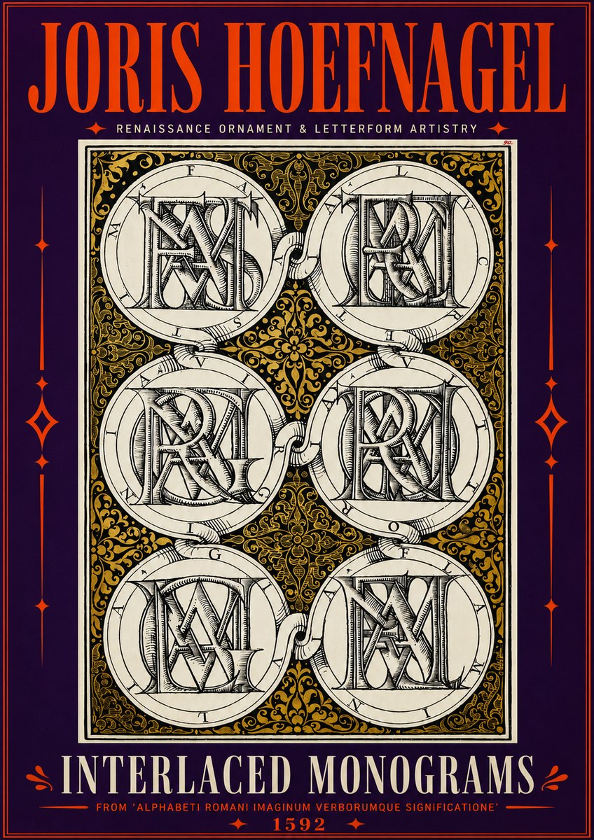 Joris Hoefnagel Interlaced Monograms No5 - Plakat