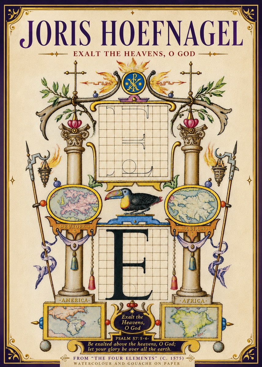 Joris Hoefnagel Exalt the Heavens, O God No5 - Plakat