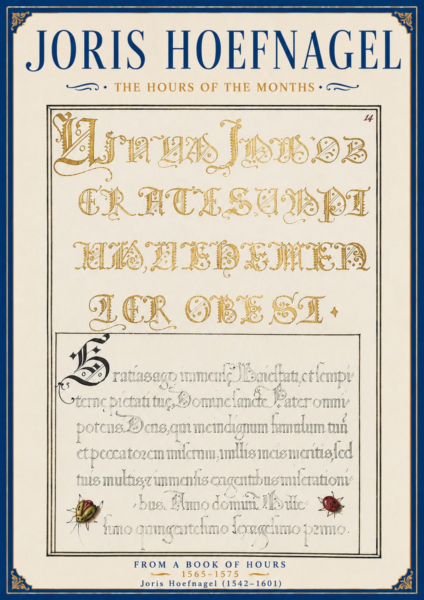 Joris Hoefnagel Gratias Tibi Agimus No6 - Plakat