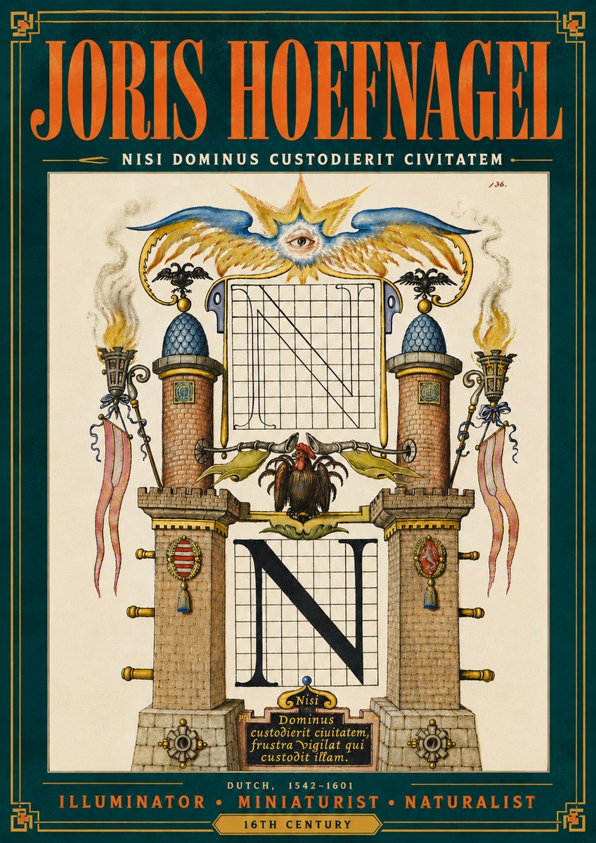 Joris Hoefnagel The Letter N No6 - Plakat
