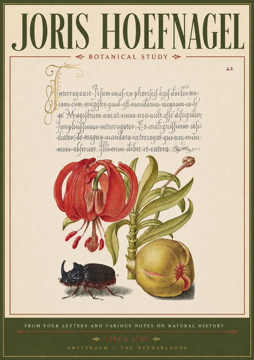 Joris Hoefnagel Botanical Study II No5 - Plakat