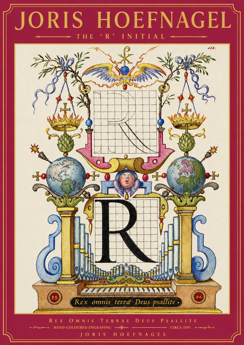 Joris Hoefnagel The 'R' Initial No2 - Plakat