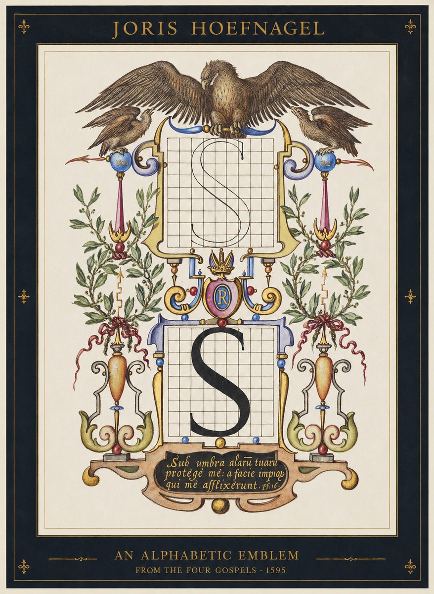 Joris Hoefnagel An Alphabetic Emblem from the Four Gospels No1 - Plakat