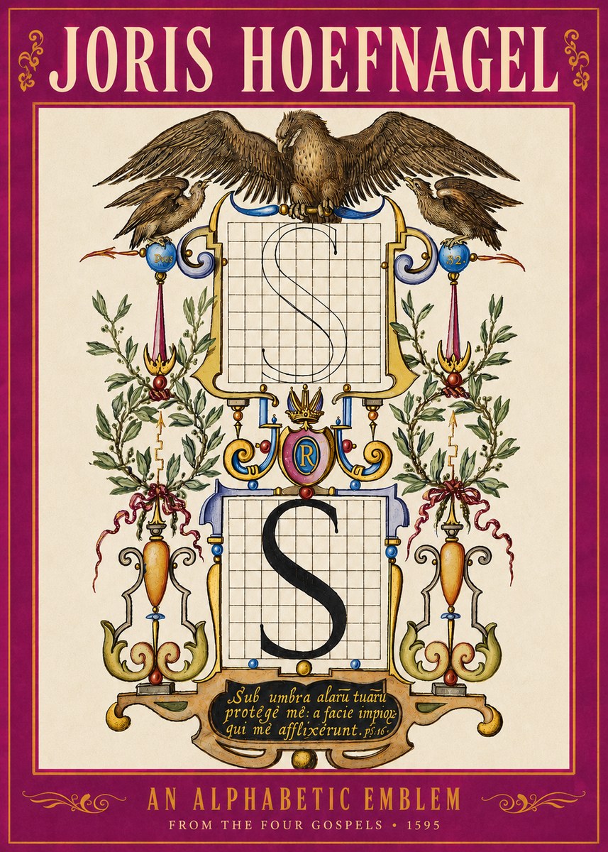 Joris Hoefnagel An Alphabetic Emblem from the Four Gospels No5 - Plakat