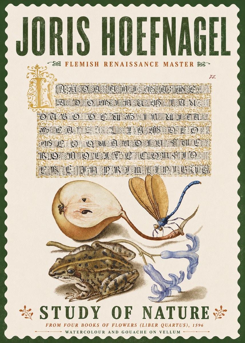 Joris Hoefnagel Study of Nature II No6 - Plakat